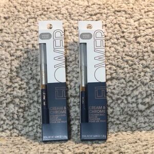 FLOWER Beauty Cream & Chrome Eyeliner Duo - Sapphire/Silver (Set of 2).